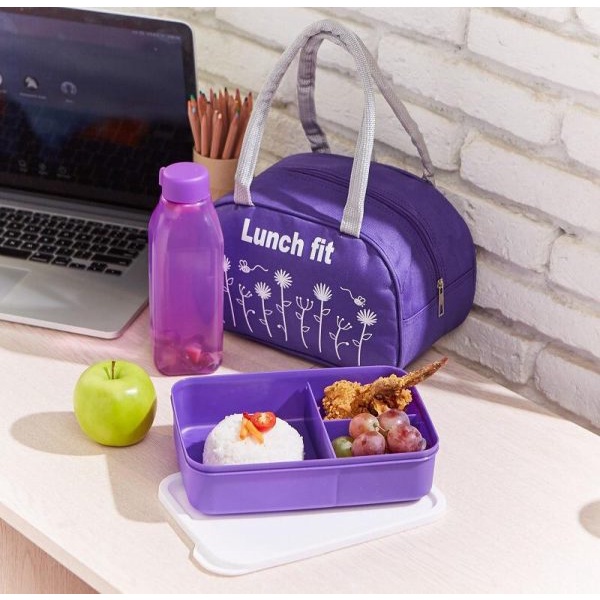 Tempat Makan Set tas Bekal Dewasa / Tas Bekal Lunch bag set box Flowery