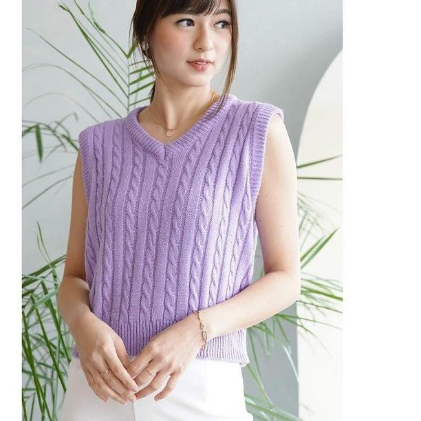 DALMI KNIT VEST / CABLE KNIT VEST / ROMPI RAJUT VEST / HONEY VEST RAJUT PREMIUM ZALIZA