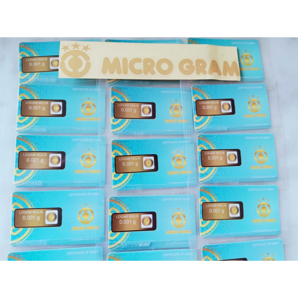 MICROGRAM Emas Mini Logam Mulia 0.001 Gram