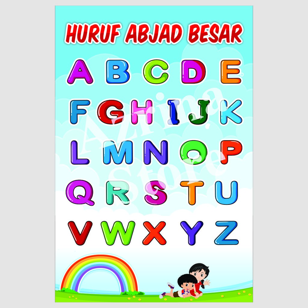  BIG SIZE 50x75cm Poster  Edukasi anak TK Paud 