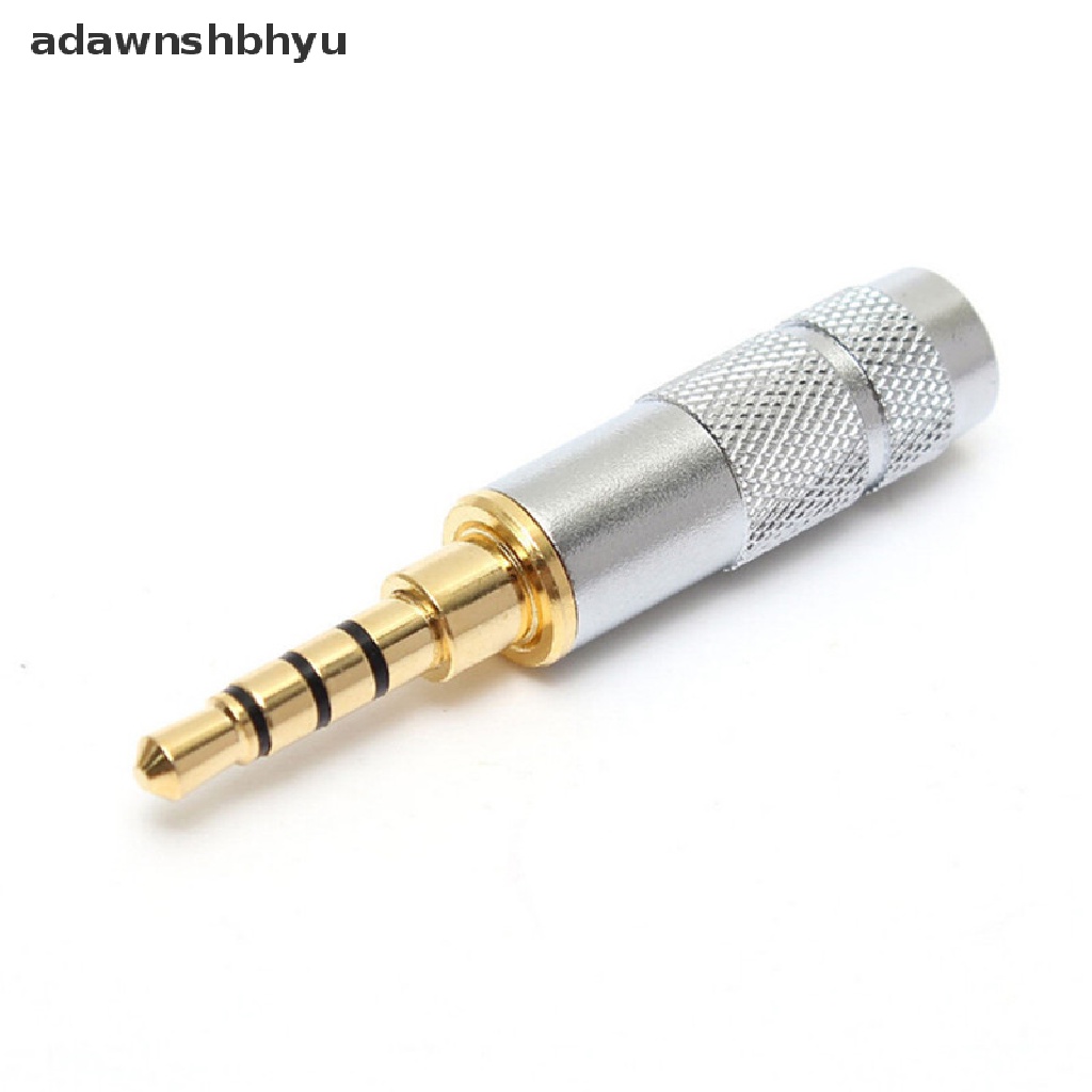 [adawnshbhyu] Mode 4tiang 3.5mm Stereo Headphone Male Plug Jack Audio Solders Konektor