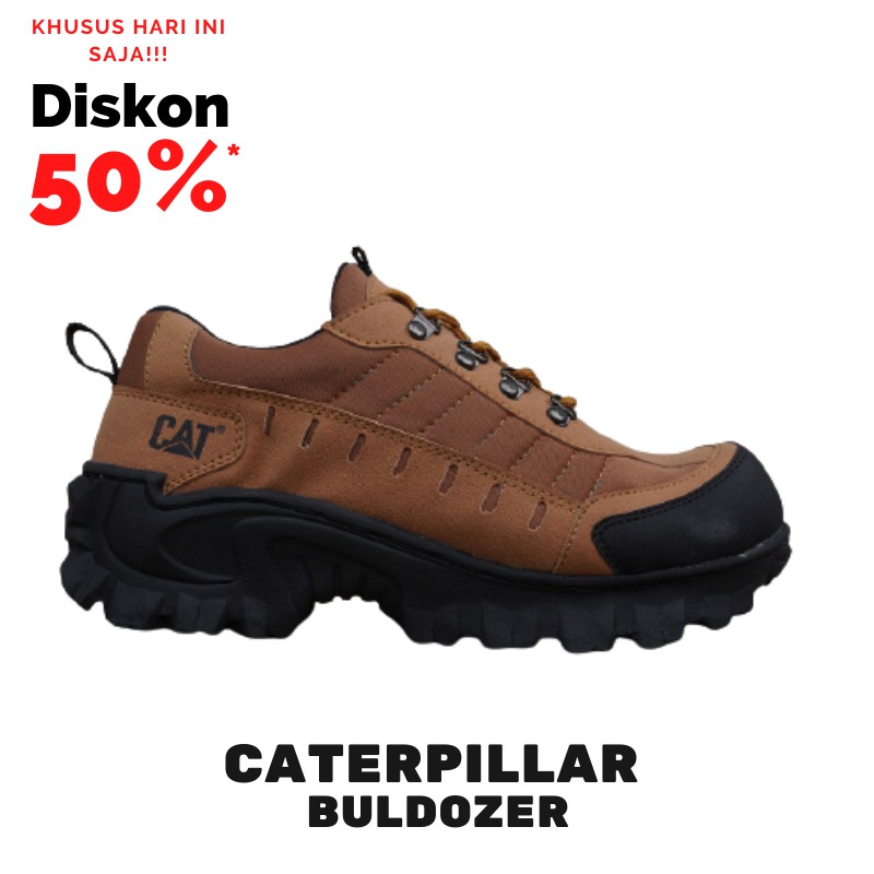 Sepatu Gunung Pria Pendek Caterpillar Buldozer Sepatu Safety Boots Ujung Besi Tracking Outdoor [COD]