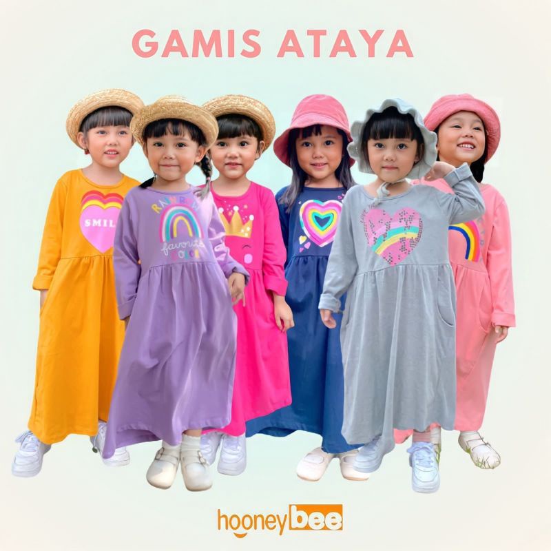 BAJU GAMIS ANAK PEREMPUAN MOTIF FASHION DRES ANAK KAOS PEREMPUAN BUSANA MUSLIM