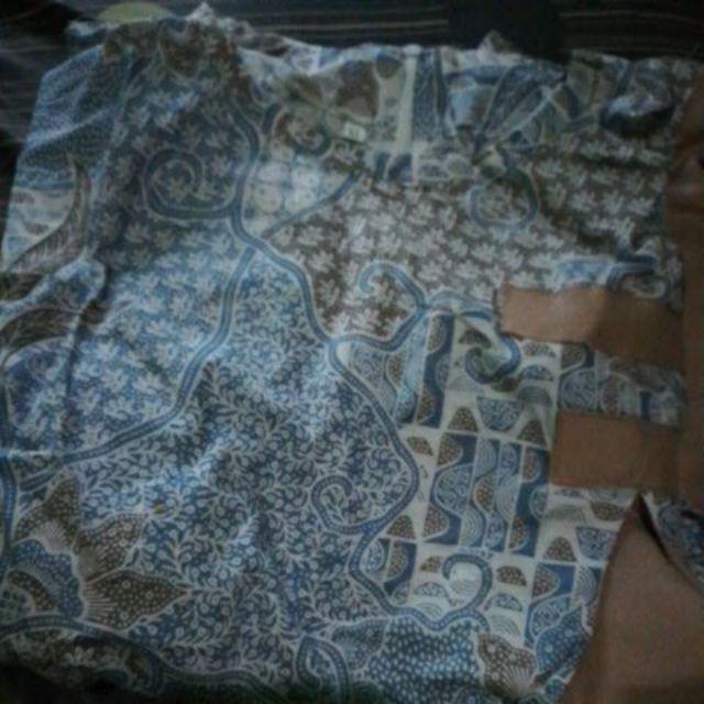 Tey-17 Batik Wanita Asj Sa Hrb026 Kenongo Kemeja Tosca Pendek