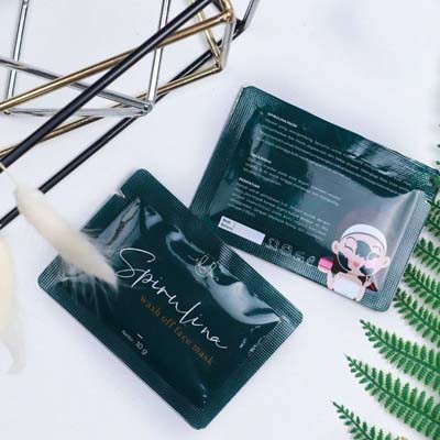 MASKER SPIRULINA/WASH OFF MASK SPIRULINA UMASKERIN - BPOM✅