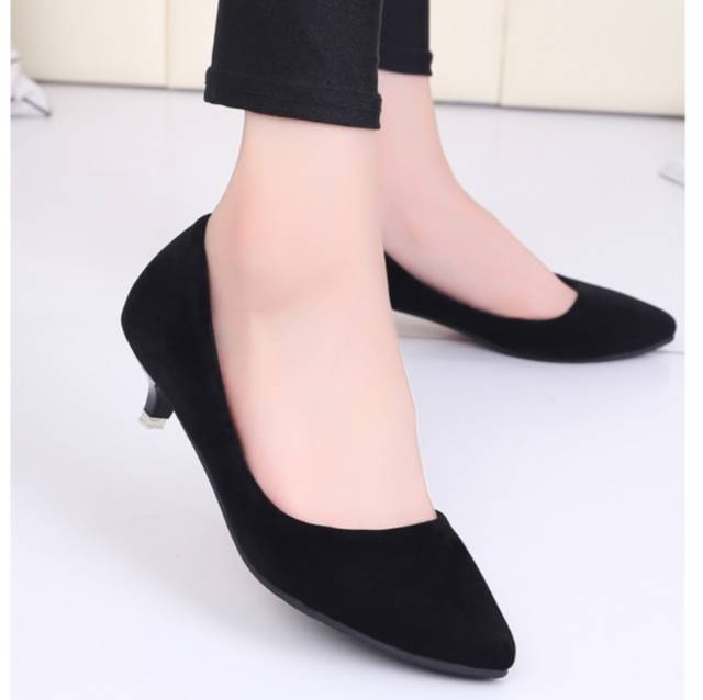 7.7 Mega Sale / Heels Wanita / Heels Suede office / Bisa Bayar Di tempat(cod)