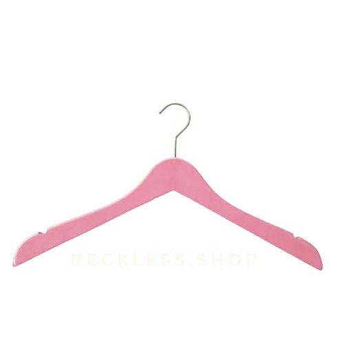 HANGER KAYU WARNA PINK DEWASA