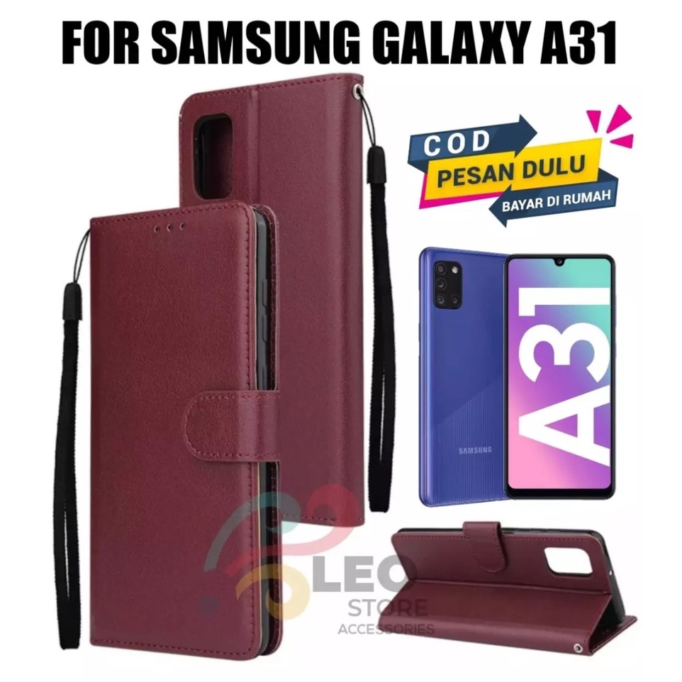 DOMPET HP UNTUK SAMSUNG GALAXY A31 (2020) NEW LEATHER FLIP CASE SAMSUNG GALAXY A31 (2020) NEW