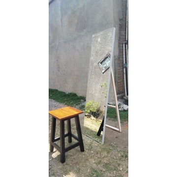 Standing mirror frameless / standing mirror aesthetic/ cermin frameless / standing mirror frameless 