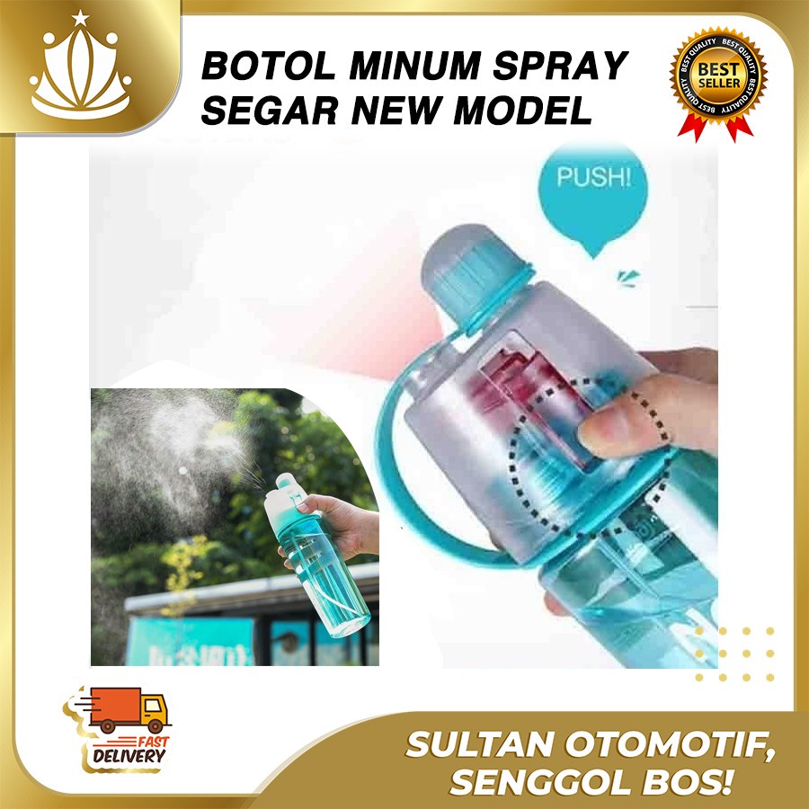 BOTOL MINUM SPRAY Segar Sepeda, Lari, Jogging, Yoga Sport Bottle 600ml