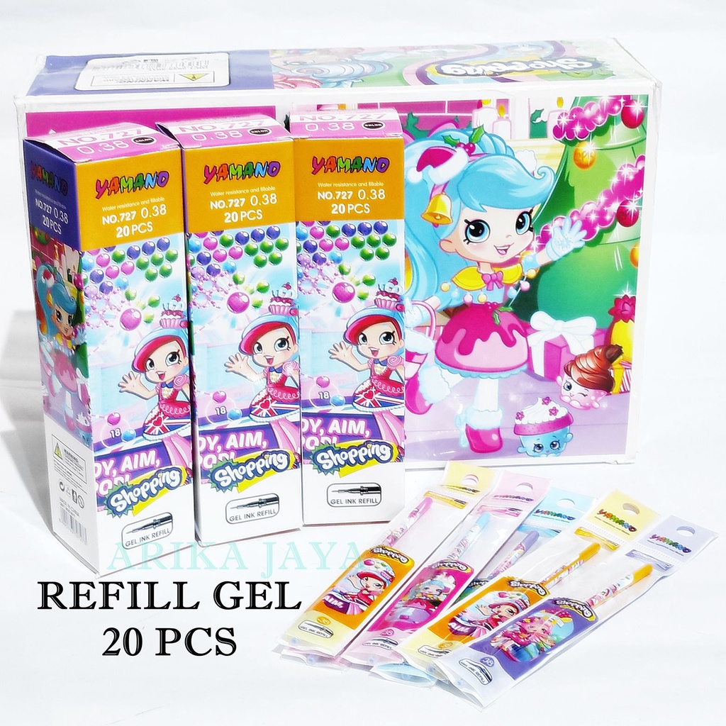 

Isi Pulpen Gel 20 PCS / Refil Pulpen Gel YAMANO No.727 0.38 / Refill Gel Fancy