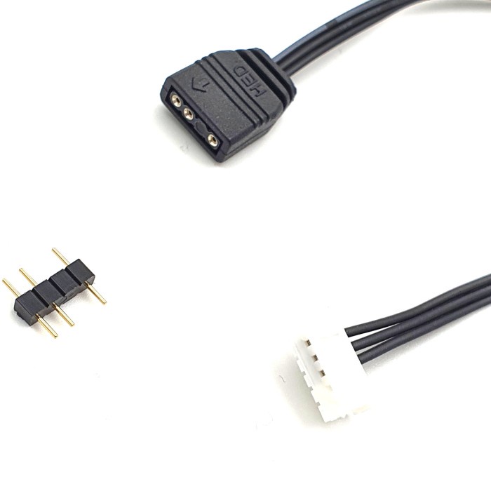 Kabel converter rgb 5v 3 pin to 6 pin adapter converter led konektor