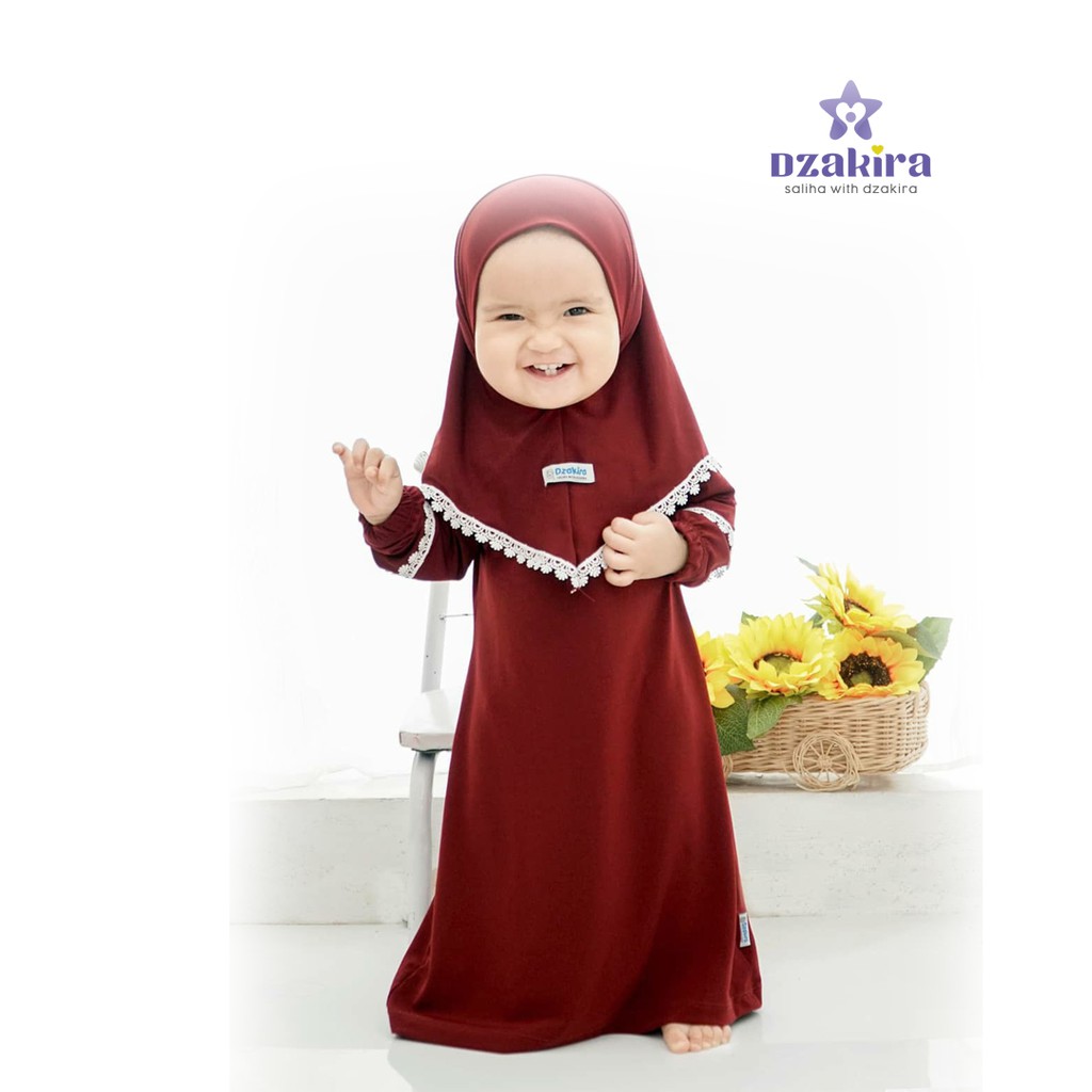 GAMIS BAYI 0-3thn RENDA KAIRA MAROON TWIST ORIGINAL by DZAKIRA