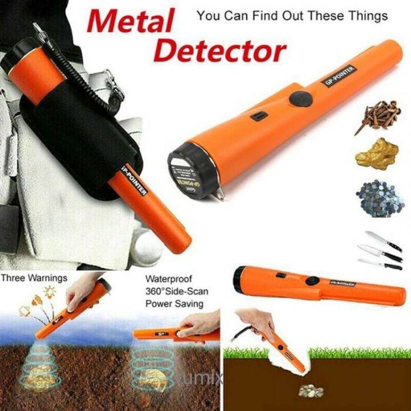 GP Pointer S Metal Detector Alat Pendeteksi Logam Detektor Emas Harta Terpendam Metal Emas Perak Deteksi Tahan Air Free Baterai