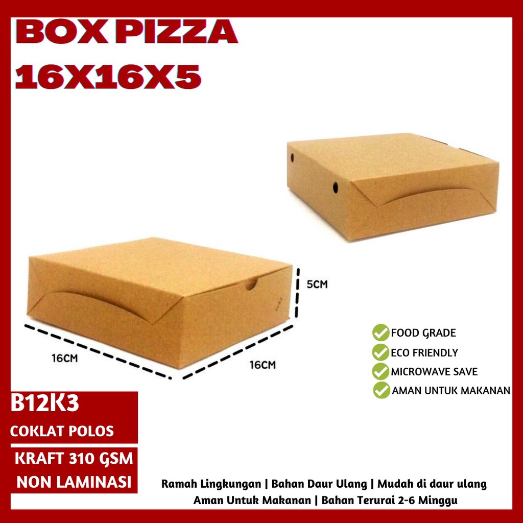 Dus Pizza 16X16 Dus Baju (B12K3-16X16X5 Cm)