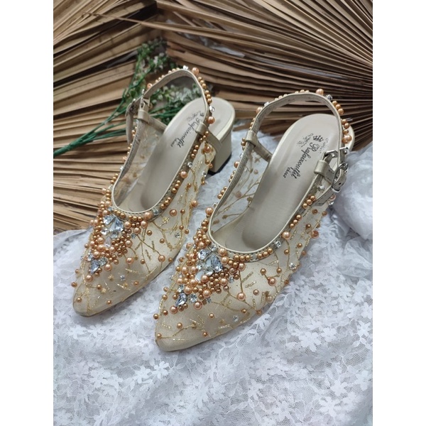 sepatu Rafaizoutfit kiyarisa gold sepatu wanita tinggi 5cm tahu