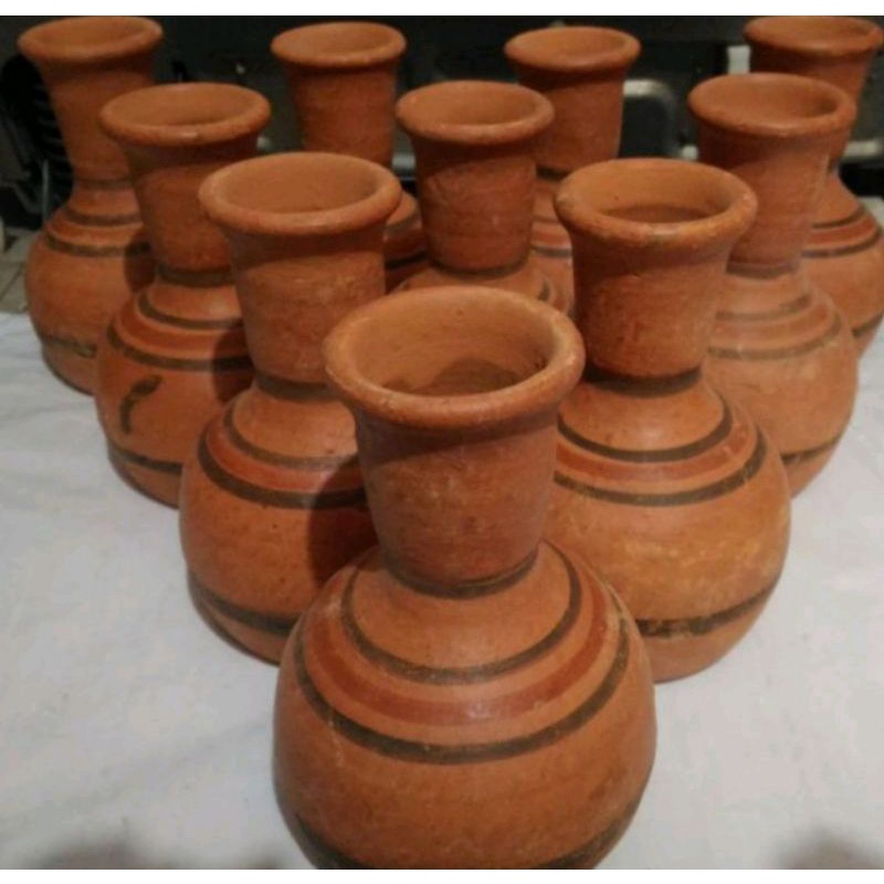 Kendi wadah air tanah liat / kendi vas bunga tanah liat