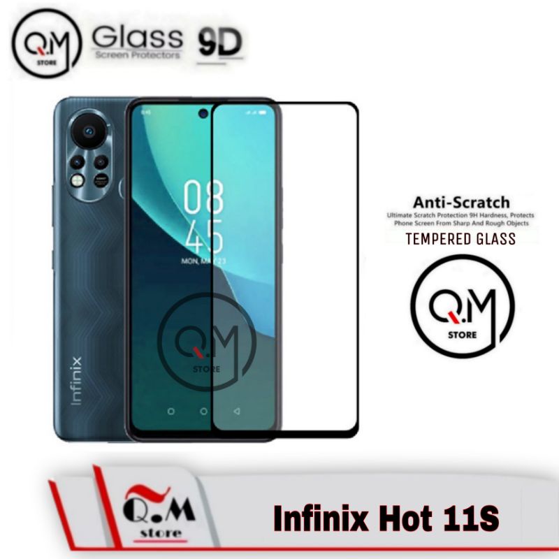 Tempered Glass Full 9D Infinix HOT 11S NFC / HOT 11S Anti Gores Screen Guard Pelindung Layar Full 9D