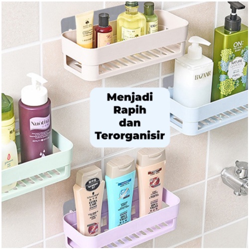 RAK SUDUT SIKU PLASTIK / RAK HOLDER KAMAR MANDI WC TOILET tempat sabun cuci piring murah uk.26x10x7cm