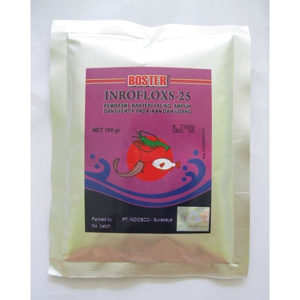 BOSTER INROFLOXS - 25 SERBUK PEMBASMI BAKTERI PADA IKAN DAN UDANG