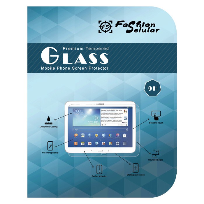 Unik Samsung Galaxy Tab 4 10.1 SM-T530 Premiun Tempered Glass FS Limited