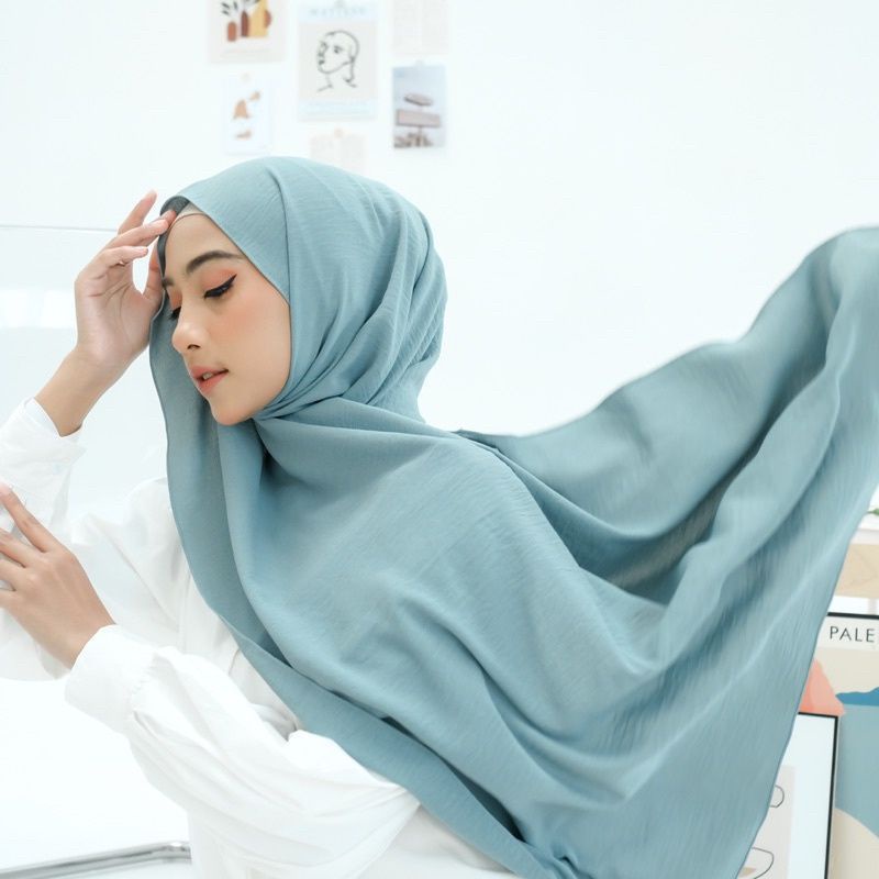 [NEW] Pashmina Crinckle Airflow Cotton Shawl Premium / Hijab Pashmina Terbaru Crinckle airflow