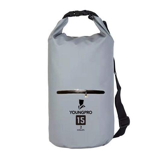 TAS DRYBAG RANSEL ZIPPER 15L 2 STRAPS - TAS ANTI AIR 15L WATERPROOF DRY BAG WITH POCKET ZIPPER