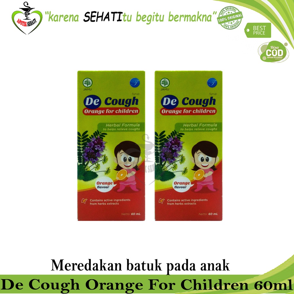 De Cough Obat Batuk Anak dan Dewasa Herbal Decough Sirup  60ml Teguh Sindo