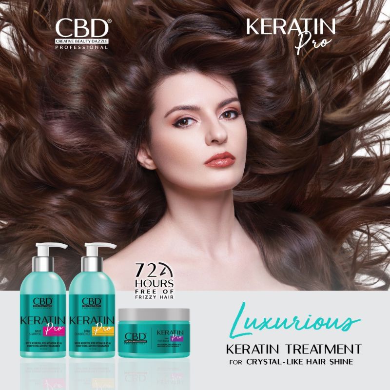 CBD Professional KERATIN PRO Daily SHAMPOO 250mL Travel Size | Shampo Keratin