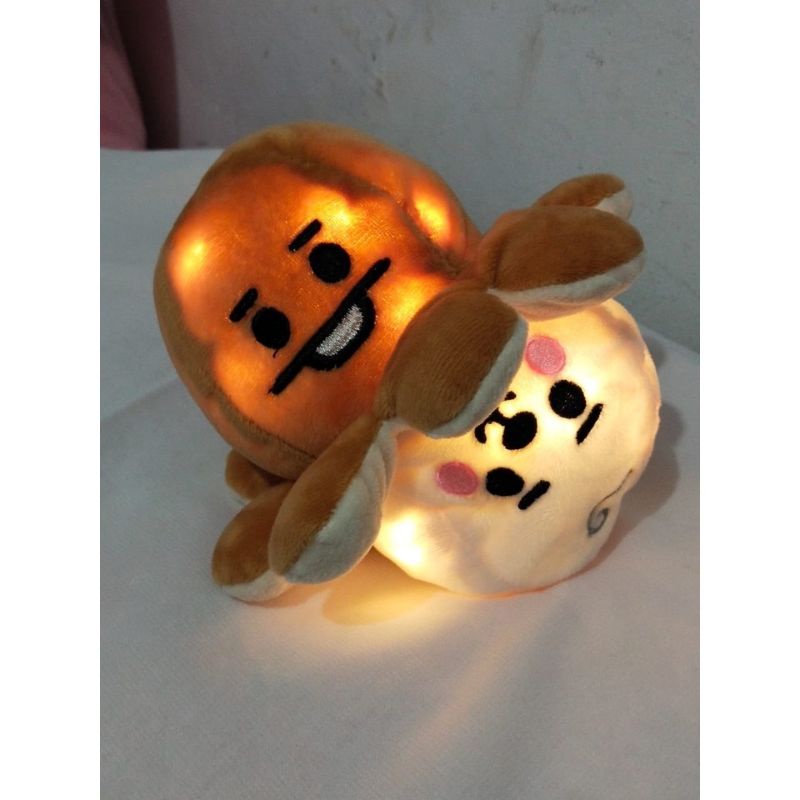 Lampu tidur led karakter boneka gurita bolak balik bisa nyala tata kota, chimmy chooky, Rj shooky lucu bahan halus dan lembut