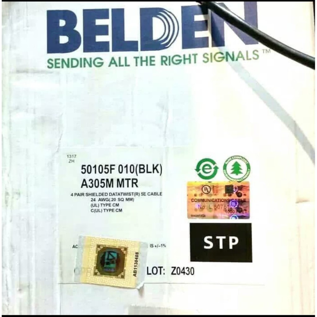 10 METER BELDEN KABEL LAN CAT5E STP OUTDOOR[CRIMPING RJ45 + PLUGBOOTH]