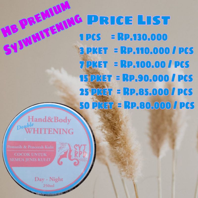 HB MIX SYJ RPD DOUBLE WHITENING PREMIUM || FOR DAY & NIGHT