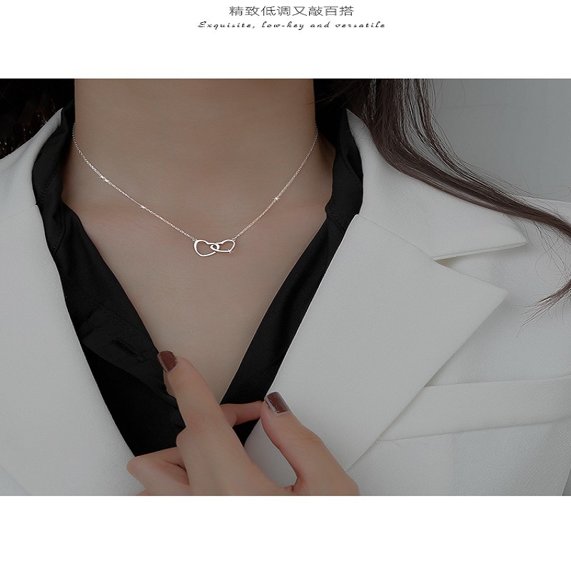 Kalung Choker Bentuk Hati Aksen Rumbai Warna Emas Untuk Wanita