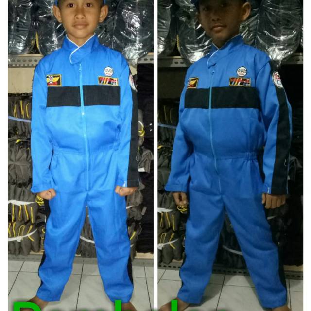 Baju/stelan/kostume profesi pembalap anak2 tk dan sd