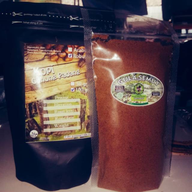 

Kopi Asli Gunung Padang + Gula Semut