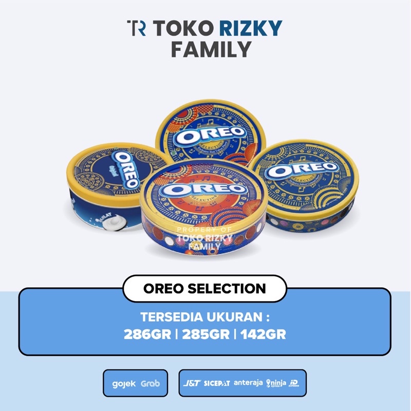 TOKO RIZKY - OREO SELECTION TIN 286gr | Oreo 285gr | Oreo 142.5gram | Biskuit kaleng Oreo | Kue kale