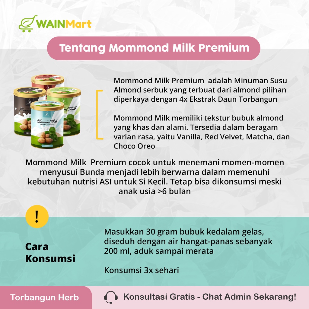 Mommond Milk Premium : Minuman Enak Pelancar ASI Booster Almond Torbangun Momond Momon milk premium-3