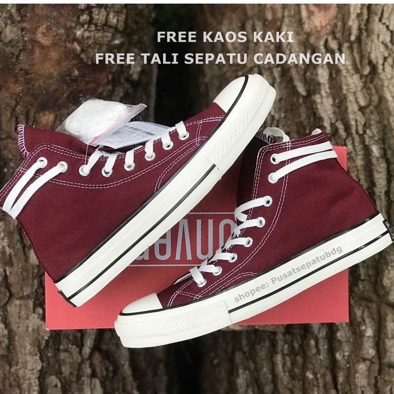 Sepatu Converse 70s High Egret Maroon