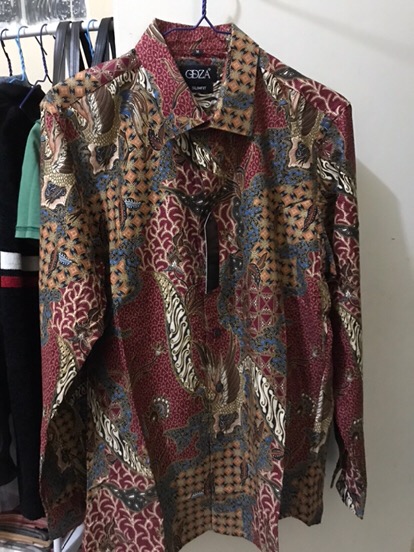 Odza Kemeja Batik Pria Lengan Panjang Baju Pria Batik Modern Populer Prayata