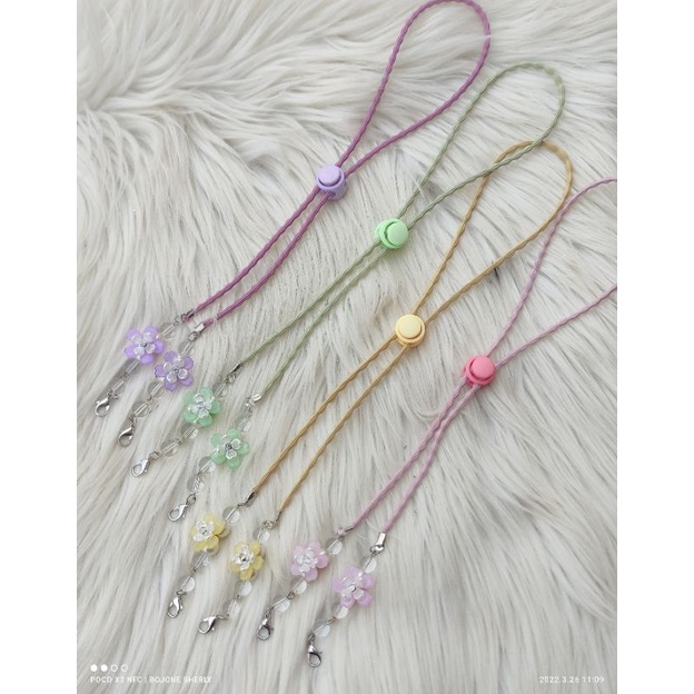 Strap Masker Motif Bunga Unik