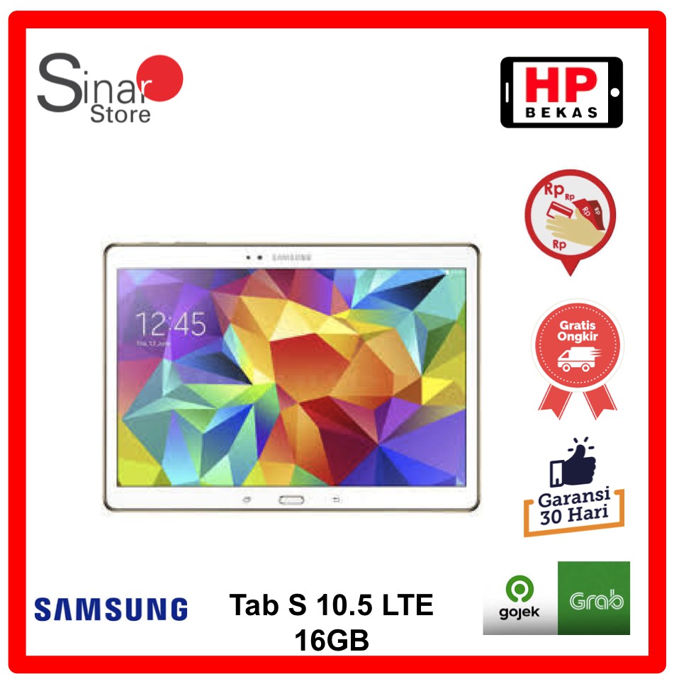 Samsung Galaxy Tab S 10.5 LTE 16GB Tablet Bekas