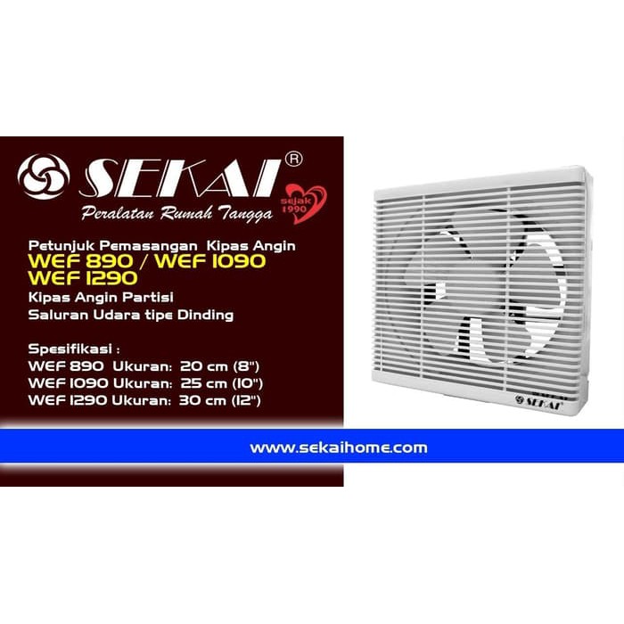 Exhaust Fan Sekai WEF 890 [8 Inch]