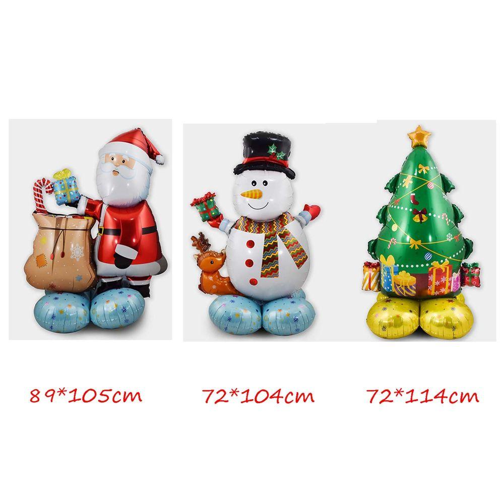 [Elegan] Standing Balon Tiup 1pcs Giant Balloon Mainan Anak Kartun Christmas Series Santa Balloons