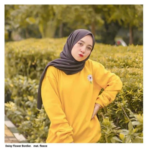 SWEATER WANITA DAISY FLOWER TEBAL TERBARU,