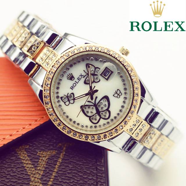 Jam Tangan Rolex Kupu Kupu Super Mewah Dan Elegan - Jam Tangan Wanita - Rolex Kupu Kupu