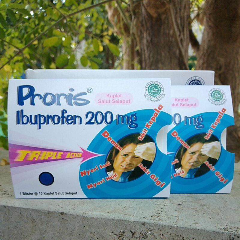Jual PRORIS IBUPROFEN 200MG TRIPLE ACTION / OBAT NYERI BENGKAK /OBAT SAKIT GIGI/OBAT DEMAM