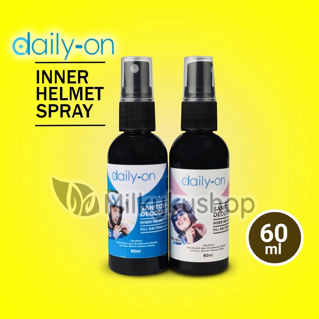 DAILY ON 60 ML PEWANGI HELM ANTI BAKTERI SANITIZER HELMET