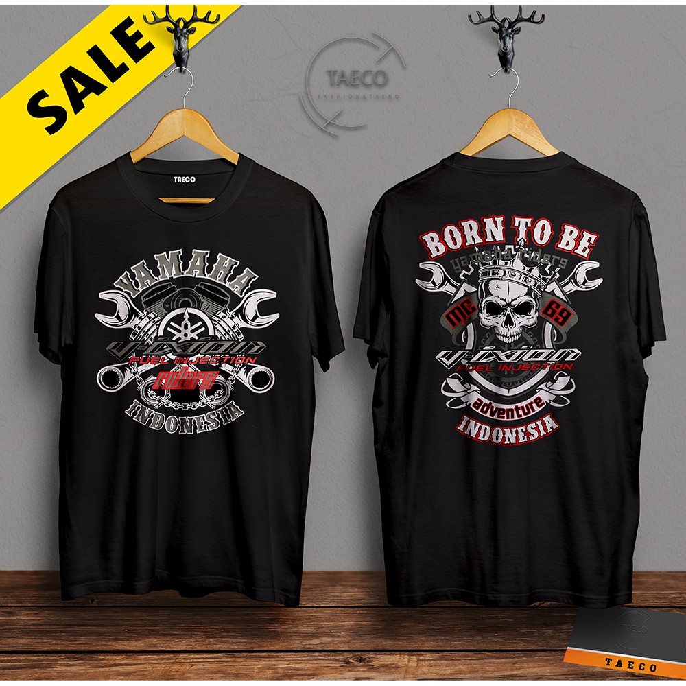 TAECO Kaos vixion rider indonesia hitam / kaos pria / kaos motor
