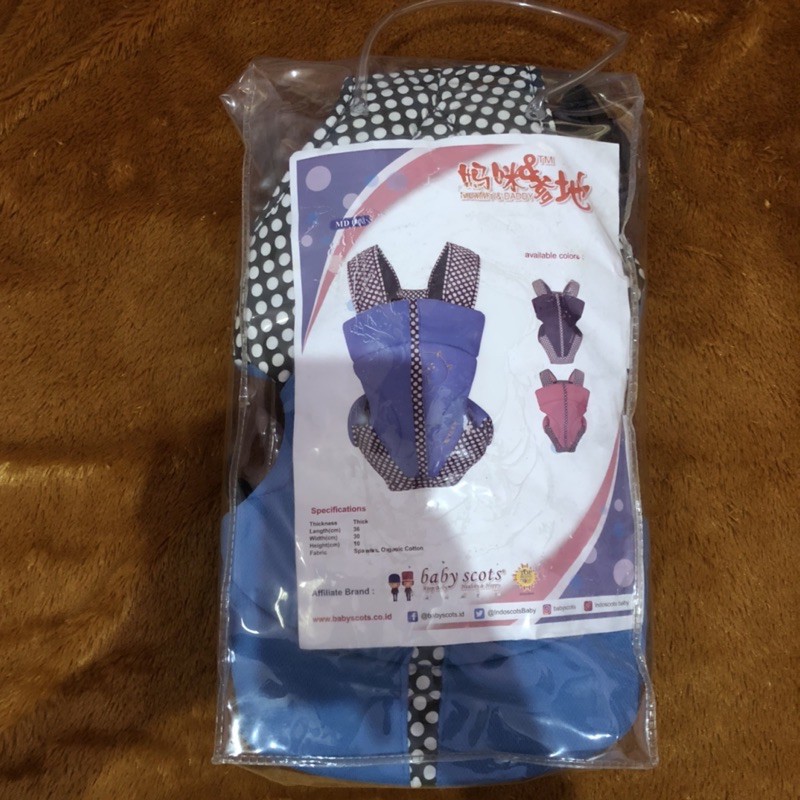 Gendongan Bayi Depan Baby Scots Premium New Murah