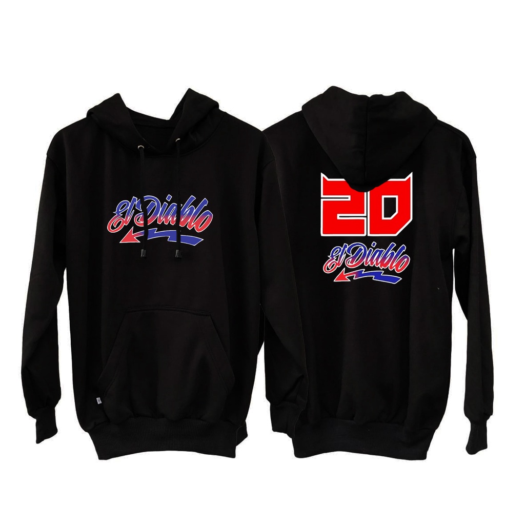JAKET HOODIE JUMPER PULLOVER FABIO QUARTARARO EL DIABLO 20 MOTOGP BIG SIZE